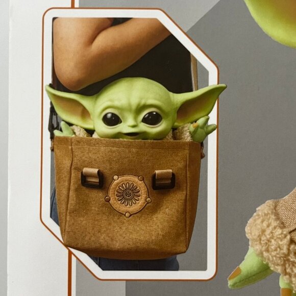 Grogu The Child Baby Yoda Plush Toy Star Wars The Mandalorian with Satchel NEW - Picture 3 of 8